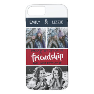 Friendship inspirational bff with names and photos Case-Mate iPhone case