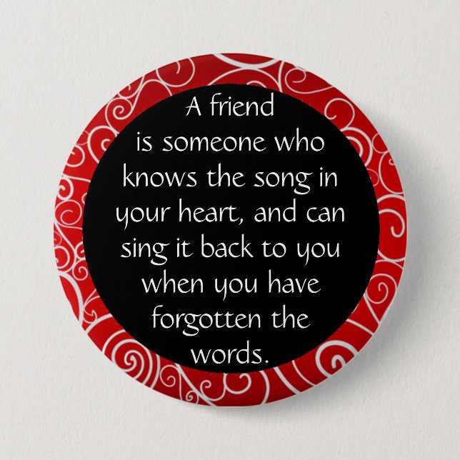 Friendship is... 3 inch round button (Front)