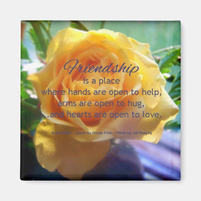 Friendship is a place...Friendship quote Magnet (Front)