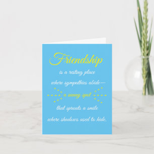Friendship is a Resting Place Note Card