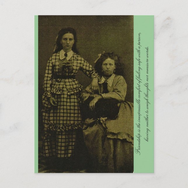 Friendship is the inexpressible comfort... postcard (Front)