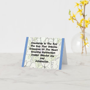 Friendship Is The Key Card