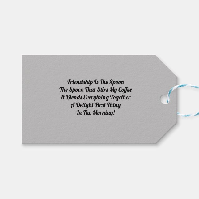 Friendship Is The Spoon  Gift Tags (Front (Horizontal))