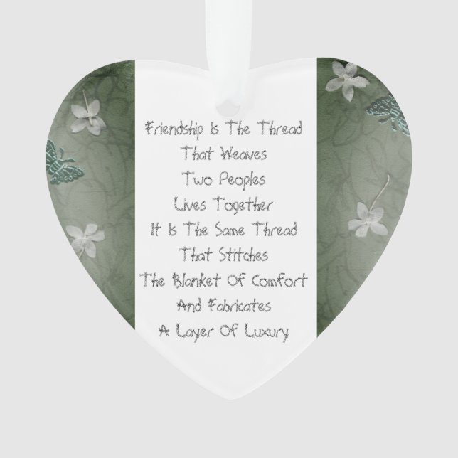 Friendship Is The Thread Ornament (Front)