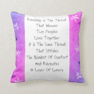 Friendship Is The Thread Throw Pillow