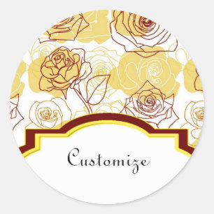 Friendship & Joy Yellow Roses Stickers
