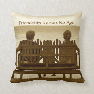 Friendship Knows No Age Throw Pillow