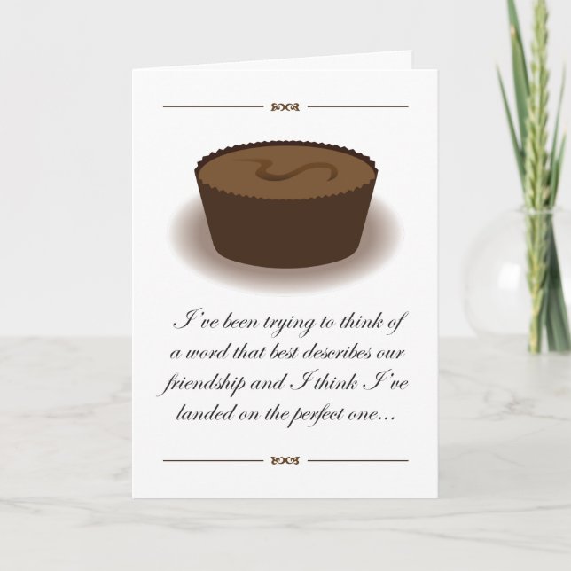 Friendship like chocolate card (Front)