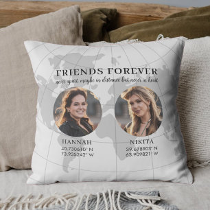 Friendship Long Distance Photo Keepsake Throw Pillow