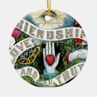Friendship, Love, and Truth Ceramic Ornament
