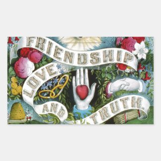 Friendship, Love, and Truth Sticker