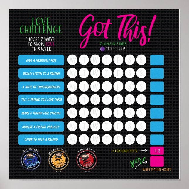 FRIENDSHIP LOVE CHALLENGE POSTER (Front)