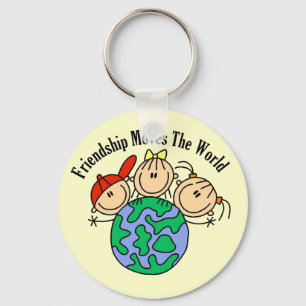 Friendship Moves the World T-shirts and Gifts Keychain