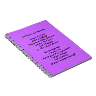 Friendship Poem Note Book Journal