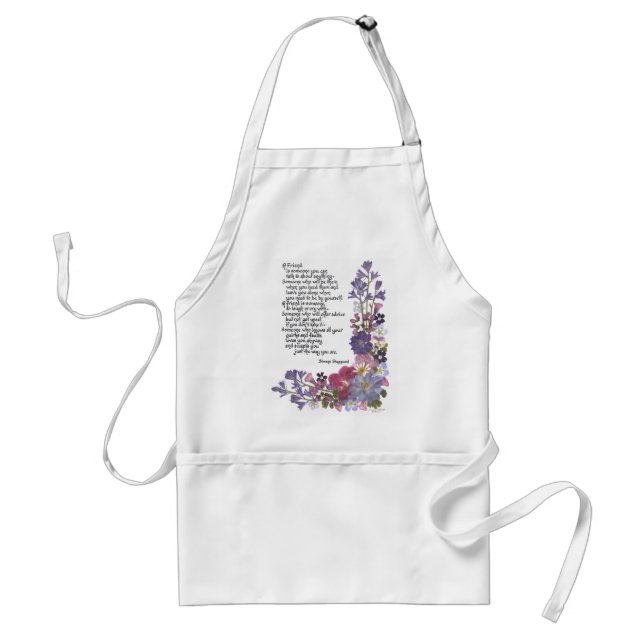 Friendship poem standard apron (Front)