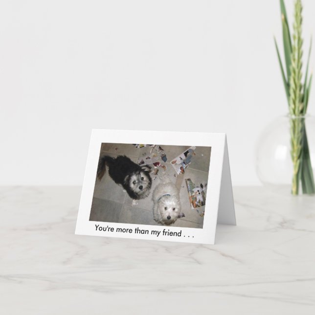 Friendship puppy humour card (Front)