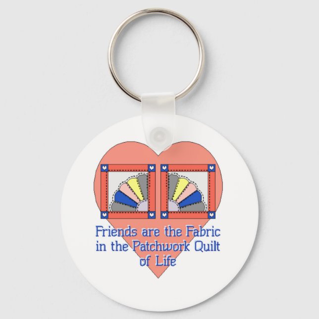 Friendship Quilt Pattern Keychain (Front)