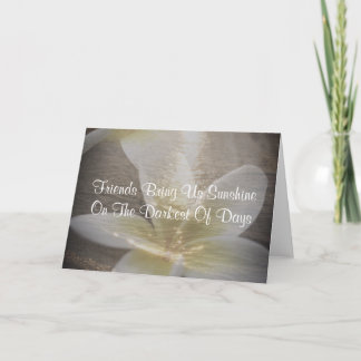 Friendship Quote Beautiful Plumeria Greeting Card