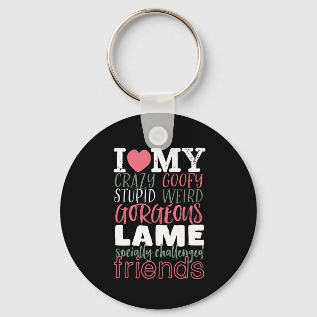 Friendship Quote Best Friends BFF Keychain (Front)