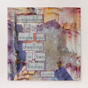 Friendship Quote Friendship Is A Single Soul Jigsaw Puzzle