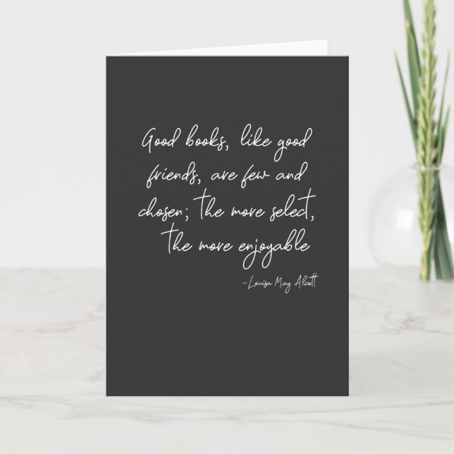 Friendship Quote in Simple Script Lettering Card (Front)