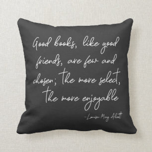 Friendship Quote in Simple Script Lettering Throw Pillow