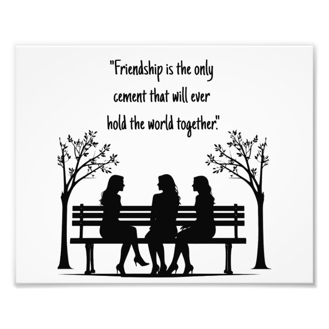 Friendship quote photo print (Front)