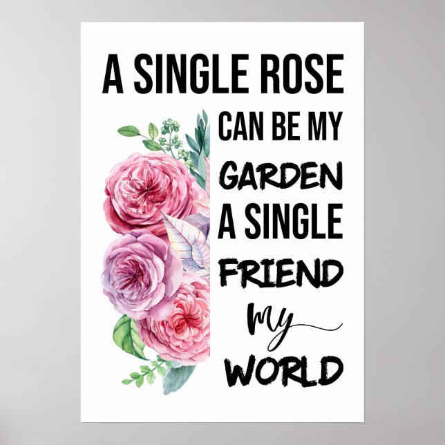 Friendship quote poster (Front)