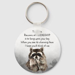 Friendship Raccoon Think of Me  Keychain