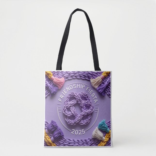 Friendship Raffia Fiesta Tote Bag (Front)