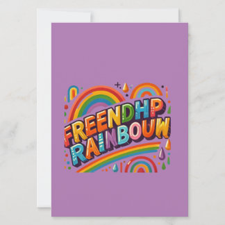 Friendship Rainbow Multi-Coloured Greeting Card De