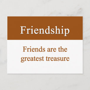 Friendship should be treasured postcard