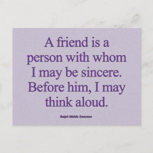 Friendship Sincerity Postcard