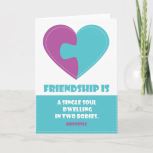 Friendship soul & body quote designed greetingcard card