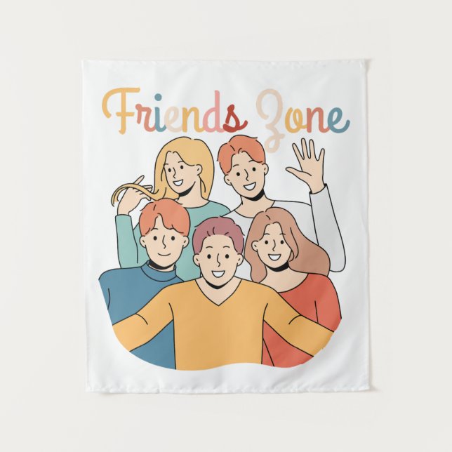 Friendship Squad Graphic Tapestry (Front)