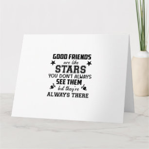 Friendship T-Shirt Quote Good Friend Like Star Card