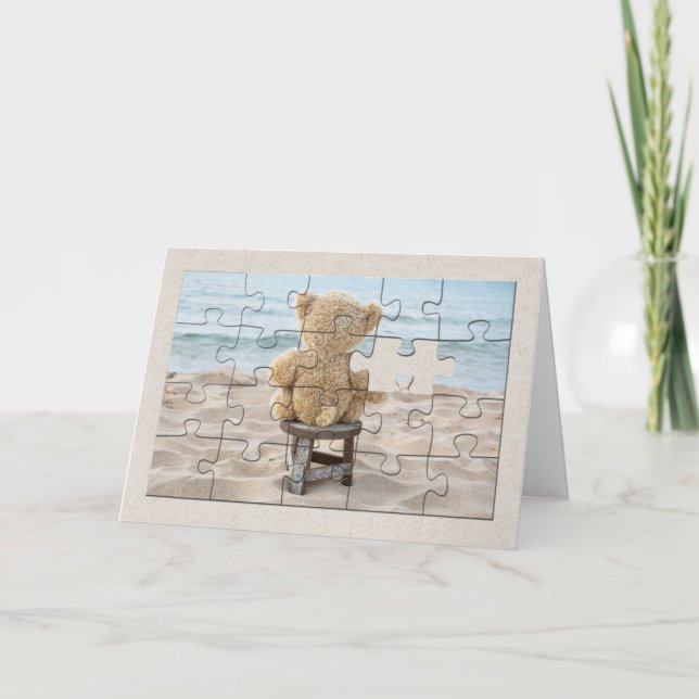 Friendship Teddy Bear Puzzle  Card (Front)