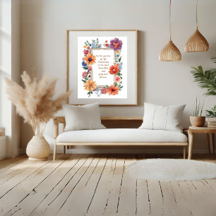 Friendship the most beautiful and fragrant flower poster
