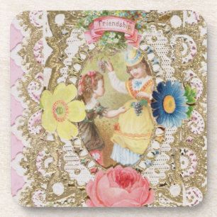 Friendship, Valentine card, c.1870 (colour litho o Coaster