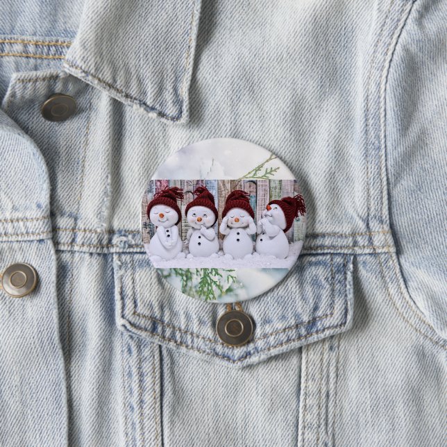 Friendship Warms A Cold Day 3 Inch Round Button (In Situ)