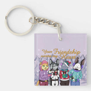 Friendship Warms the Heart Keychain