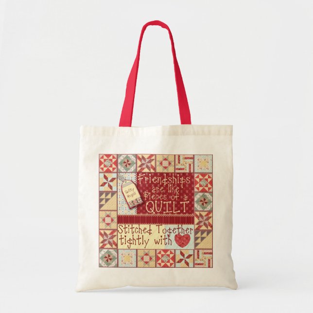 Friendships are like Quilts Tote Bag (Front)