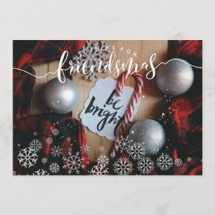 Friendsmas Snowflakes Photo Invitation