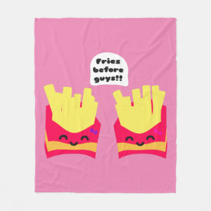 Fries Before Guys! Fleece Blanket