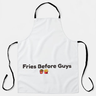 Fries Before Guys Funny Foodie Tote Bag Apron