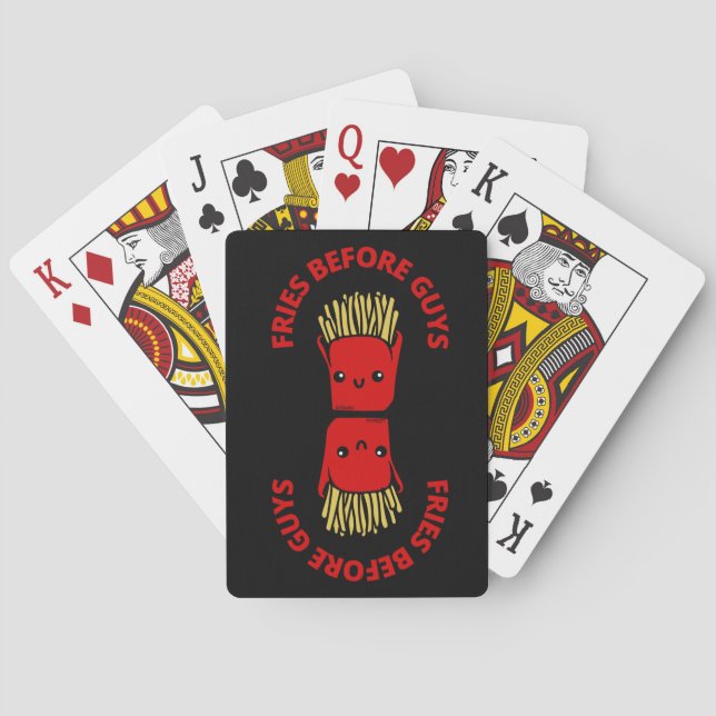 FRIES BEFORE GUYS funny french fries pun           Playing Cards (Back)