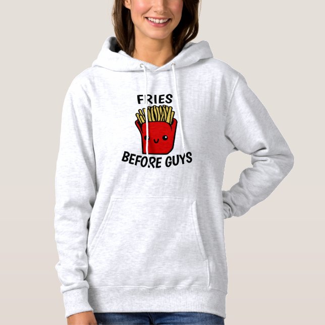 FRIES BEFORE GUYS Funny Ladies T-Shirts (Front)