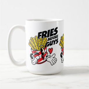 Fries Before Guys – Sassy Cartoon French Fries Pop Coffee Mug