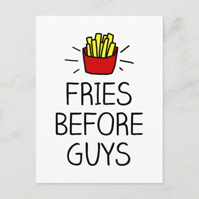 fries before guys with most charming illustration postcard (Front)