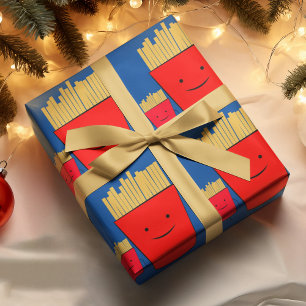 Fries Cartoon Wrapping Paper